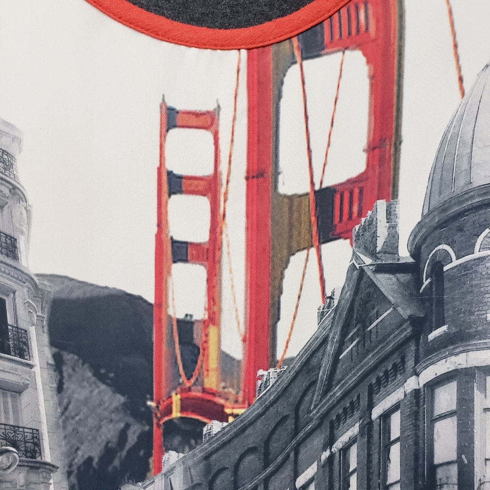 Yuni Los Angeles Womens Top San Francisco Graphic Print Dolman Sleeve Tee 3X - Picture 4 of 9